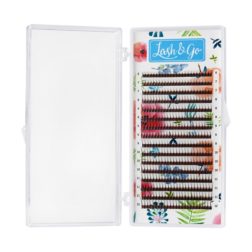Ресницы 3D Lash&Go, Готовые пучки, Микс 16 линий