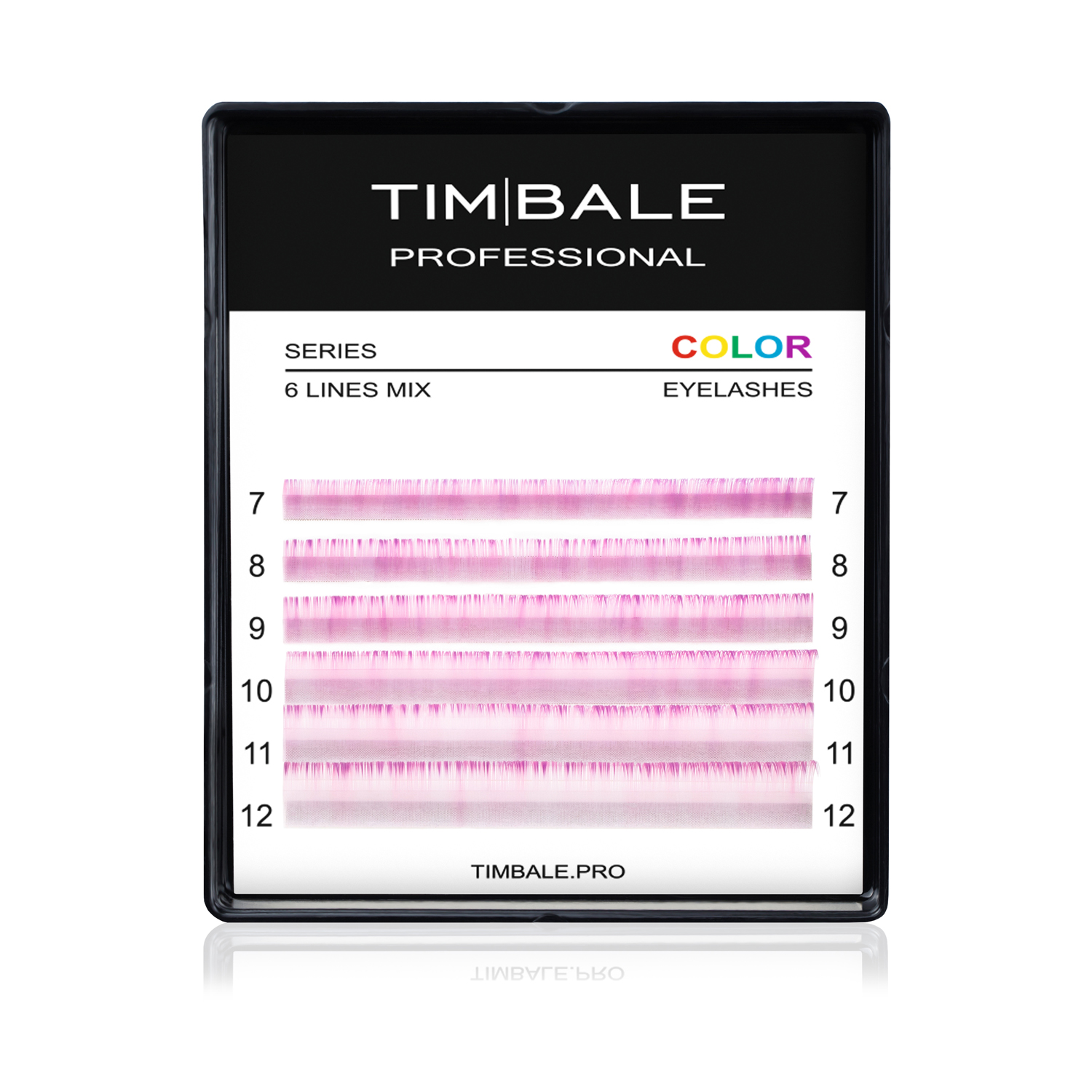 Ресницы двухцветные TimBale Ice-Purple, Бело-пурпурные, Микс 6 линий
